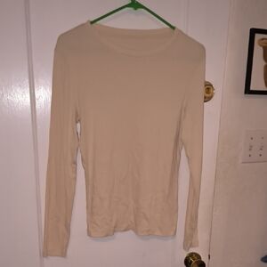 a new day | Beige Long Sleeve Tee